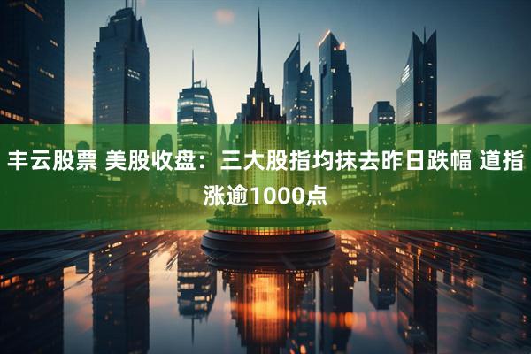 丰云股票 美股收盘：三大股指均抹去昨日跌幅 道指涨逾1000点