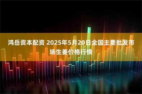鸿岳资本配资 2025年5月20日全国主要批发市场生姜价格行情