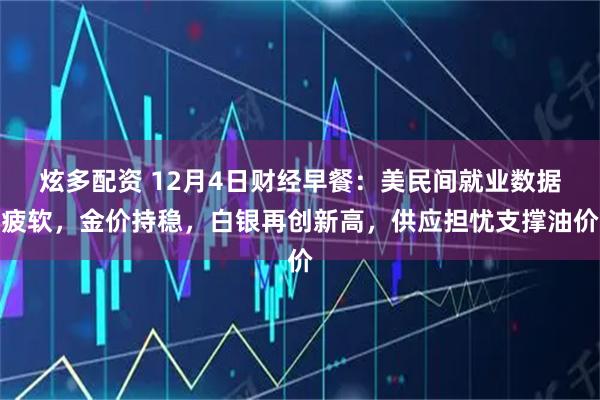 炫多配资 12月4日财经早餐：美民间就业数据疲软，金价持稳，白银再创新高，供应担忧支撑油价