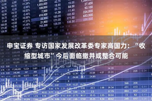 申宝证券 专访国家发展改革委专家高国力：“收缩型城市”今后面临撤并或整合可能